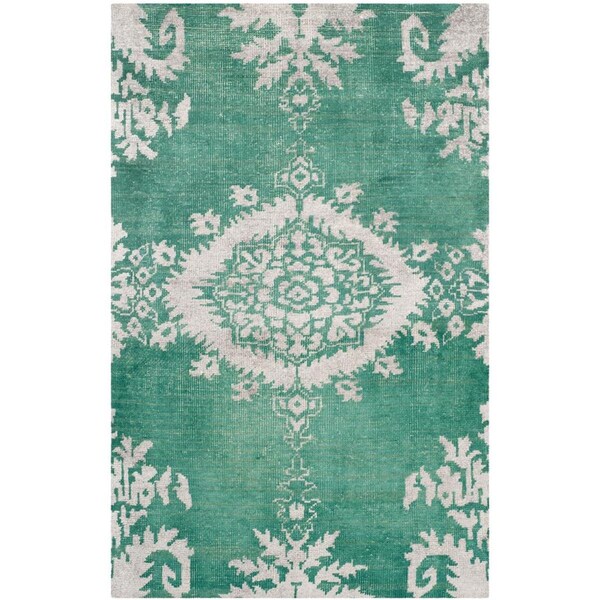Safavieh Stone Wash Medium Rectangle Area Rug, Emerald - 6 x 9 ft. STW235D-6 - main